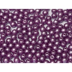 Perle Tonde in Vetro di Boemia 4 mm Pastel Lila - 50 Pz