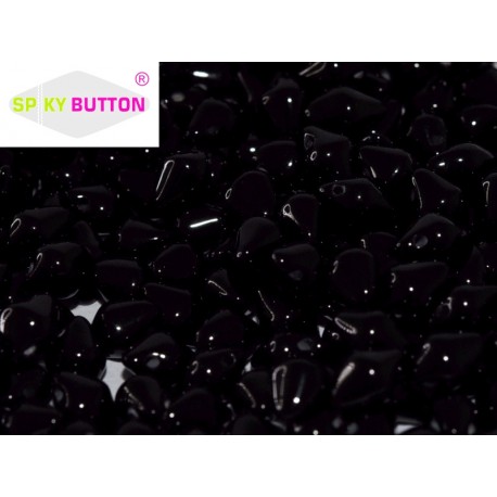 Spiky Button® 4,5x6,5 mm Jet - 20 Pz
