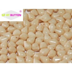 Spiky Button® 4,5x6,5 mm Chalk White Champagne Luster - 20 Pz