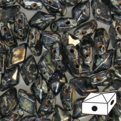 DIAMONDUO™ 5 x 8 mm Jet Silver Picasso - 5 g