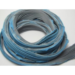 Shibori Silk Ribbon Blue/Grey - 10 cm