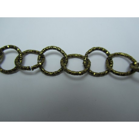 Catena Tonda Alluminio Diamantata 16 mm Bronzo Scuro - 1 m