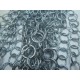 Catena Tonda Alluminio Zigrinata 16 mm Argento/Azzurro - 1 m
