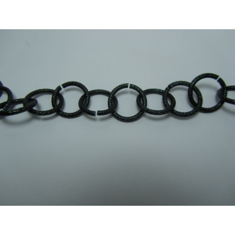 Catena Tonda Alluminio Zigrinata 16 mm Nero/Verde - 1 m
