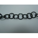 Catena Tonda Alluminio Zigrinata 16 mm Nero/Verde - 1 m