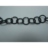 Round Aluminium Chain Grained 16 mm Black/Green - 1 m