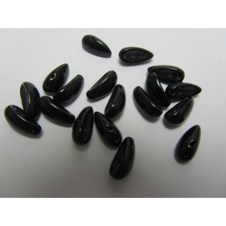 Chilli Beads 4x11 mm Jet - 40 pz