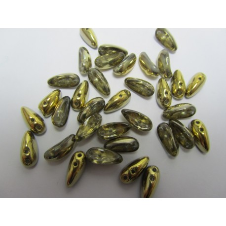 Chilli Beads 4x11 mm Crystal Amber - 40 pz