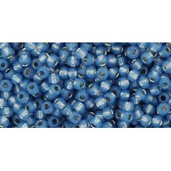 Rocailles Toho 11/0 Silver-Lined Milky Montana Blue