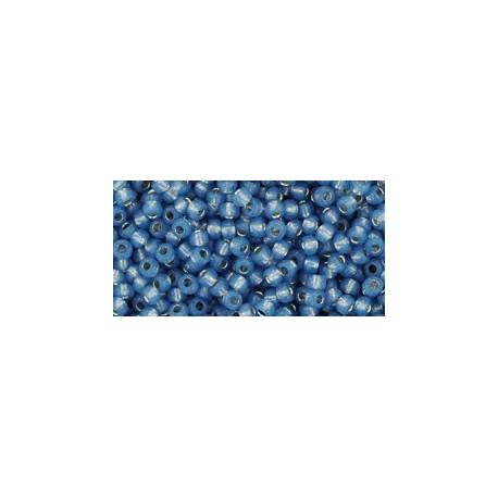 Rocailles Toho 11/0 Silver-Lined Milky Montana Blue