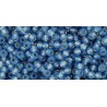 Rocailles Toho 11/0 Silver-Lined Milky Montana Blue