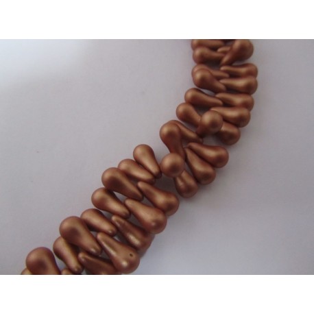 Bulb Beads 5x10 mm Metallic Copper - 20 Pz