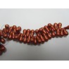 Bulb Beads 5x10 mm Metallic Bronze - 20 Pz