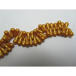 Bulb Beads 5x10 mm Metallic Gold - 20 Pz