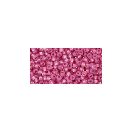 Rocailles Toho 11/0 Silver-Lined Milky Mauve