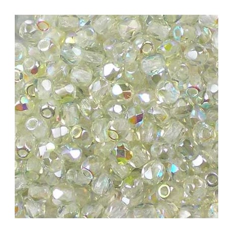 Mezzo Cristallo 4 mm Crystal Green Rainbow - 50 Pz