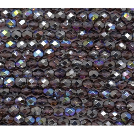 Mezzo Cristallo 4 mm Crystal Graphite Rainbow - 50 Pz