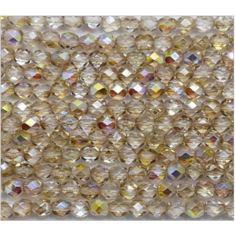 Mezzo Cristallo 4 mm Crystal Lemon Rainbow - 50 Pz