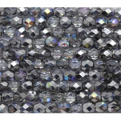 Mezzo Cristallo 4 mm Crystal Silver Rainbow - 50 Pz