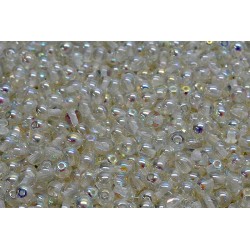 Perle Tonde in Vetro di Boemia 4 mm Crystal Green Rainbow - 50 Pz