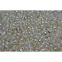 Perle Tonde in Vetro di Boemia 4 mm Crystal Green Rainbow - 50 Pz
