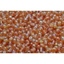 Perle Tonde in Vetro di Boemia 4 mm Crystal Orange Rainbow - 50 Pz