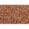 Perle Tonde in Vetro di Boemia 4 mm Crystal Orange Rainbow - 50 Pz