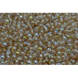 Perle Tonde in Vetro di Boemia 4 mm Crystal Lemon Rainbow - 50 Pz