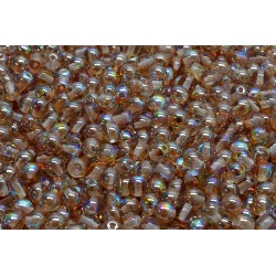 Perle Tonde in Vetro di Boemia 4 mm Crystal Brown Rainbow - 50 Pz