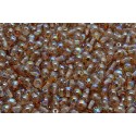 Perle Tonde in Vetro di Boemia 4 mm Crystal Brown Rainbow - 50 Pz
