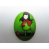 Cabochon Ovale in Vetro 30 x 40 mm Soggetto Bimba - 1 pz