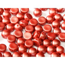 Cabochon Doppio Foro 6 mm Pastel Dark Coral - 10 pz