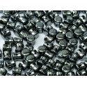 Diabolo Shape Beads 6x4 mm Jet Hematite - 30 pz