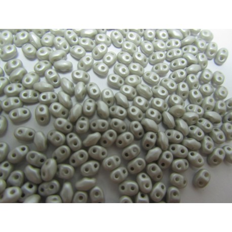Miniduo 2 x 4 mm Pastel Grey Pearl - 5 g Miniduo 2 x 4 mm Pastel Grey Pearl - 5 g
