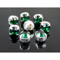 Chatons with setting ss16 (3,8-4 mm) Emerald - 10 pcs