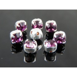 Chatons with setting ss16 (3,8-4 mm) Amethyst - 10 pcs
