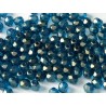 Mezzo Cristallo 4 mm Crystal Gold Touch Cerulean Blue - 50 Pz