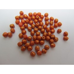 Mezzo Cristallo 4 mm Gold Shine Orange - 50 Pz