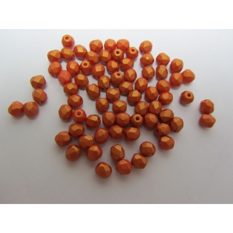 Mezzo Cristallo 4 mm Gold Shine Orange - 50 Pz