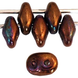 Superduo 2,5x5 mm Luster Opaque Red Copper - 10 g