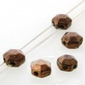 Honeycomb Jewel 6 mm Jet Bronze - 20 Pz