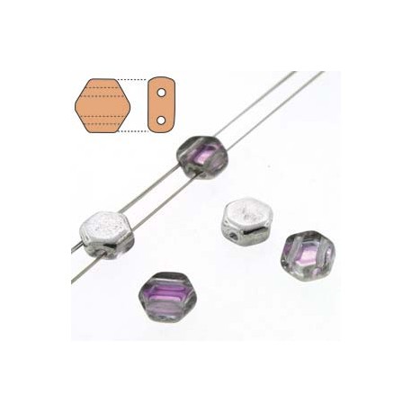 Honeycomb 6 mm Crystal Silver Rainbow - 20 Pz