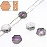 Honeycomb 6 mm Crystal Silver Rainbow - 20 Pz