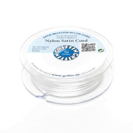 Cordoncino Coda di Topo Griffin Bianco 1 mm