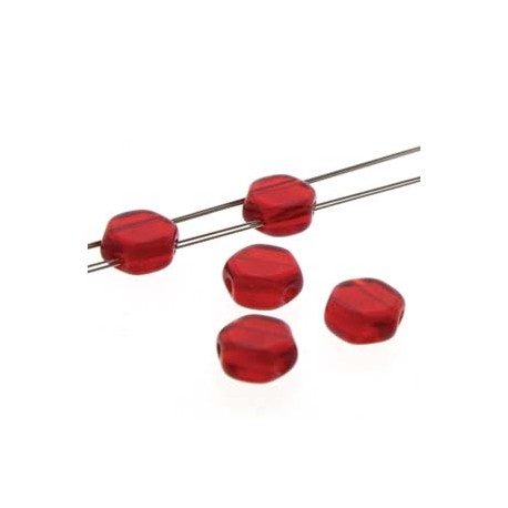 Honeycomb 6 mm Transparent Ruby - 20 Pz