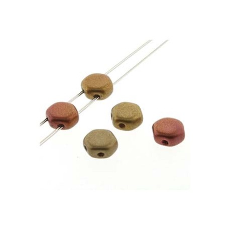 Honeycomb 6 mm Matte Metallic Ancient Gold - 20 Pz