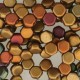 Honeycomb 6 mm Matte Metallic Ancient Gold - 20 Pz