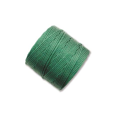 S-Lon Bead Cord 0.5 mm Green - 1 Bobina da 70 m