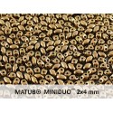 Miniduo 2 x 4 mm Gold Bronze 24 Carats - 5 g