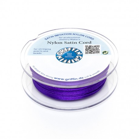 Cordoncino in Raso di Nylon Griffin Lilla 1 mm
